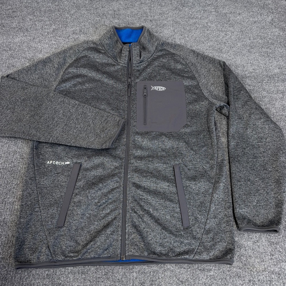 AFTCO Horizon Weatherproof Full Zip Jacket Mens Large Outdoor Fleece Fishing - Picture 2 of 10